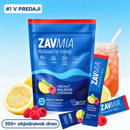 ZAVMIA Relaxačný nápoj – príchuť malinová limonáda